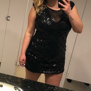 Black Sequin dress size XL